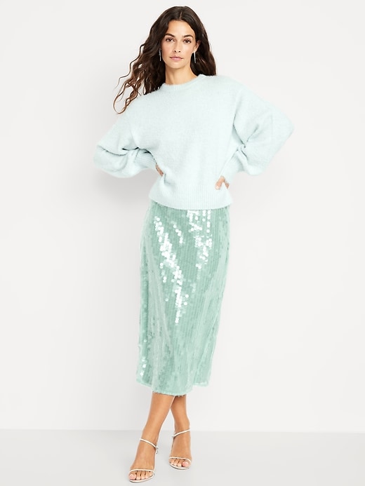Image number 10 showing, High-Waisted Sequin Midi Pencil Skirt