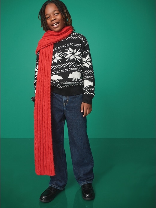 Image number 1 showing, SoSoft Oversized Fair Isle Sweater for Boys