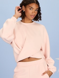 Bounce Fleece Twist-Front Top