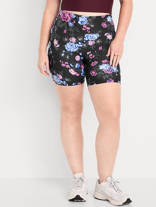 Image number 4 showing, High-Waisted PowerSoft Pocket Biker Shorts -- 6-inch inseam