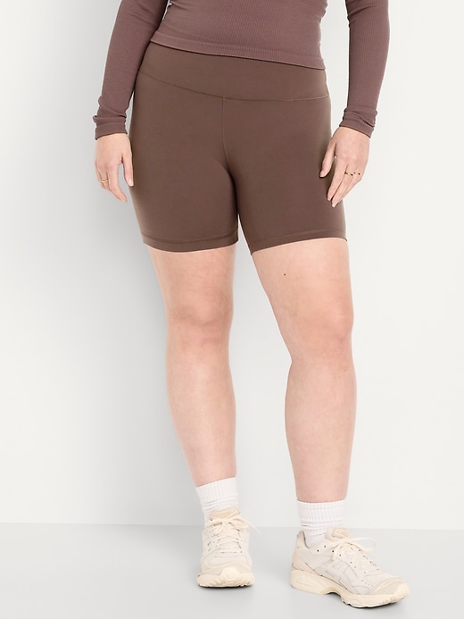 Image number 5 showing, High-Waisted StudioSmooth Biker Shorts -- 6-inch inseam
