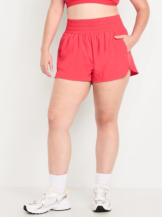 Image number 5 showing, Extra High-Waisted Crinkle Run Shorts -- 3-inch inseam