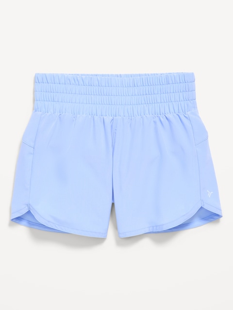 High-Waisted Dolphin-Hem Run Shorts for Girls