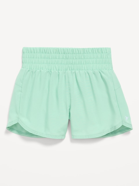 High-Waisted Dolphin-Hem Run Shorts for Girls