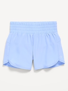 High-Waisted Dolphin-Hem Run Shorts for Girls