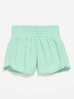 High-Waisted Dolphin-Hem Run Shorts for Girls
