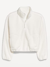 Image number 2 showing, Loose Sherpa Quarter-Zip Pullover