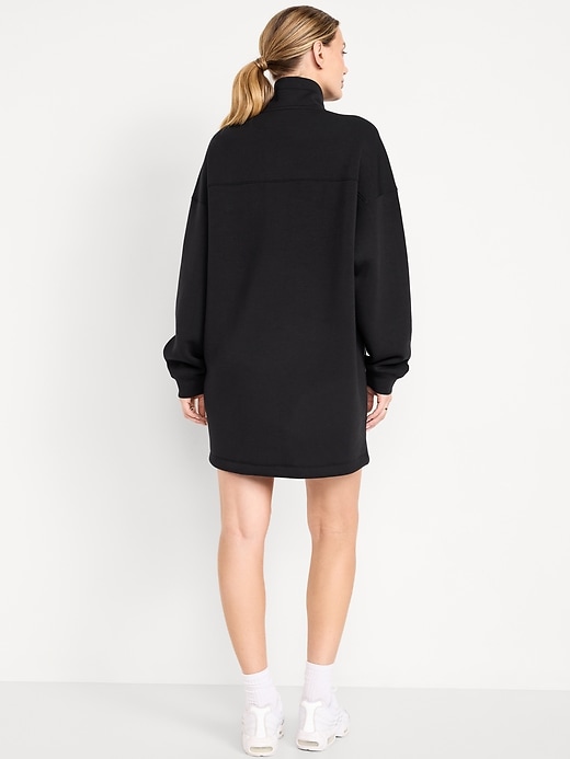 Image number 2 showing, Bounce Fleece Oversized Funnel-Neck Tunic