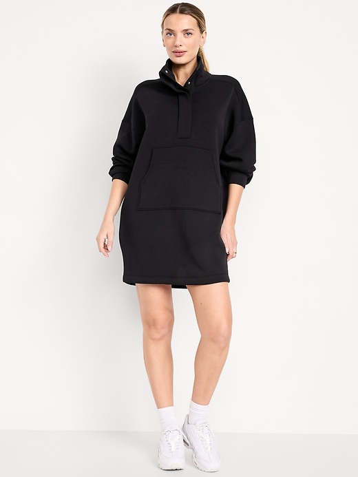 Image number 1 showing, Bounce Fleece Oversized Funnel-Neck Tunic