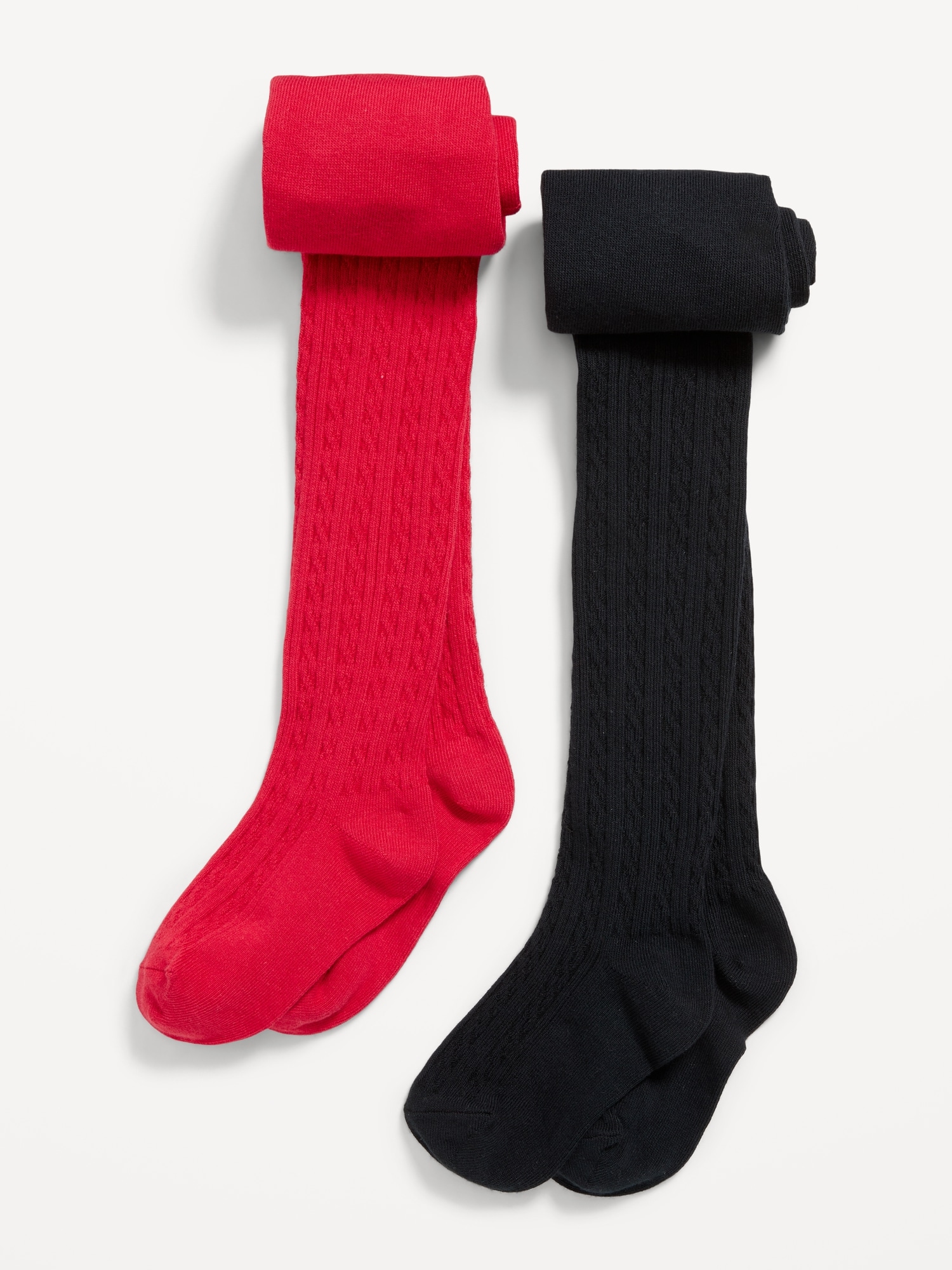 Cable-Knit Tights 2-Pack for Toddler Girls