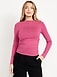 Long-Sleeve Slit-Neck Ruched Top - image 2