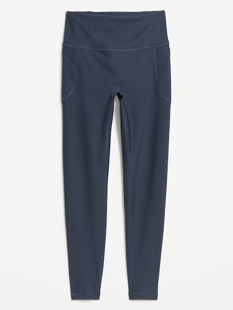 Extra-High Waisted PowerSoft Boundless 7/8 Pocket Leggings – No Front Seam - Dusk Navy
