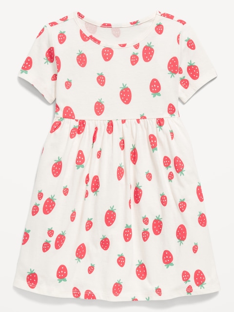 Printed Short-Sleeve Dress for Toddler Girls