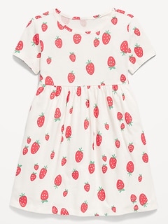Printed Short-Sleeve Dress for Toddler Girls