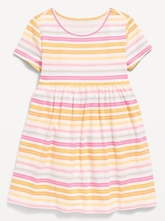Printed Short-Sleeve Dress for Toddler Girls