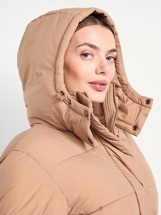 Image number 4 showing, Water-Resistant Quilted Long Puffer Jacket