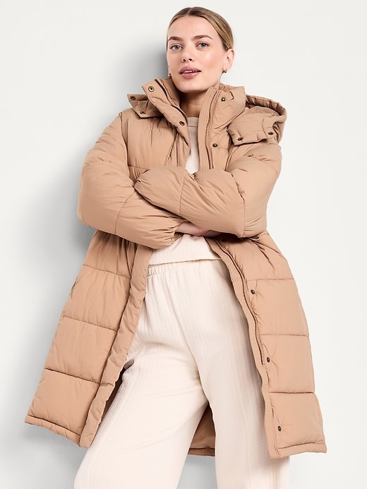 Image number 3 showing, Water-Resistant Quilted Long Puffer Jacket