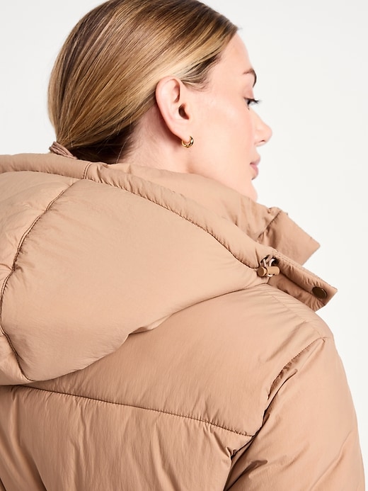 Image number 6 showing, Water-Resistant Quilted Long Puffer Jacket