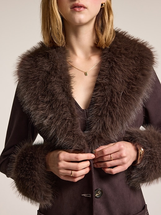 Old Navy x Anna Sui Vegan Suede Coat