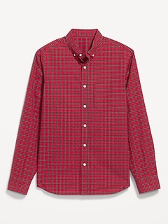 Classic Fit Everyday Plaid Poplin Shirt