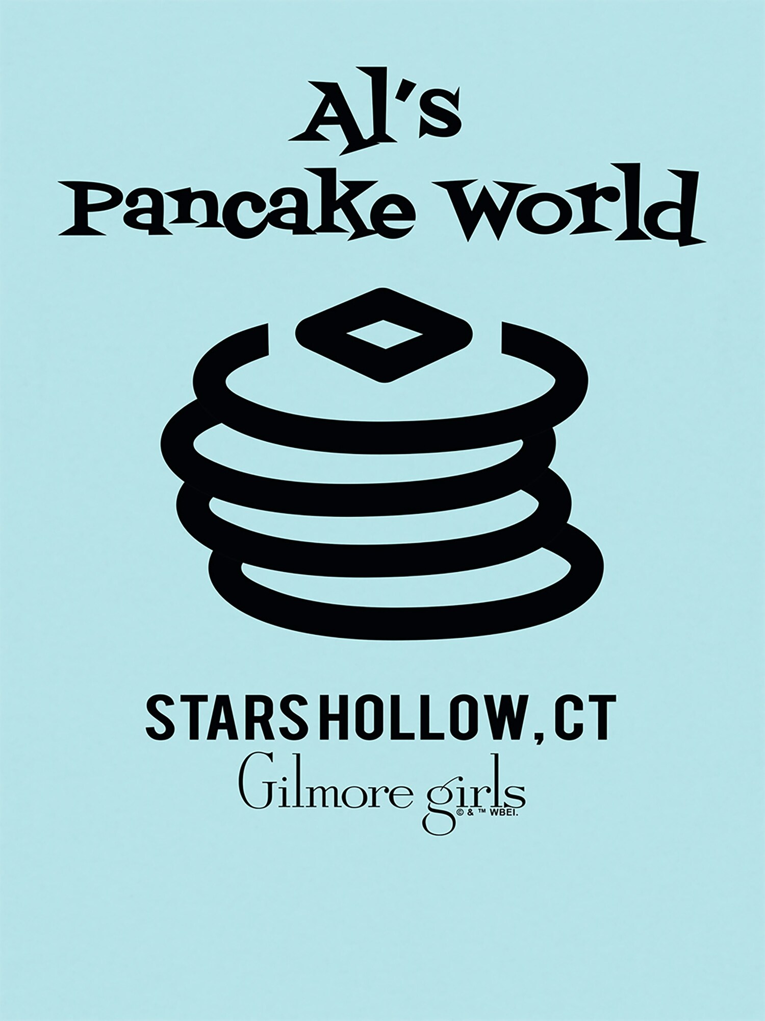Детская футболка Old Navy Gilmore Girls Als Pancake World Graphic, цвет: Светлый синий — фото 2