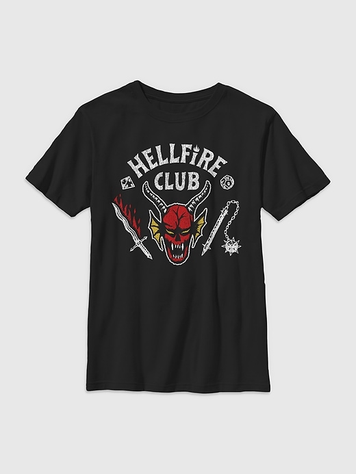 Image number 1 showing, Stranger Things Hellfire Graphic T-Shirt for Kids