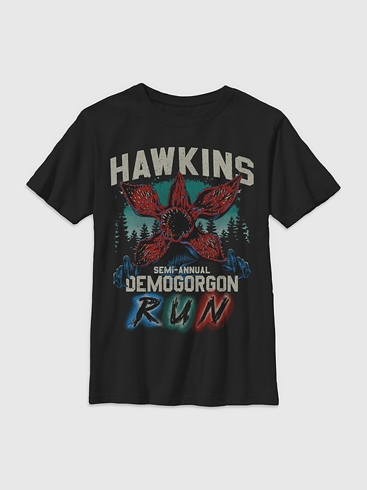 Image number 1 showing, Stranger Things Hawkins Runner Graphic T-Shirt for Kids
