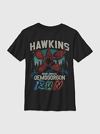 Image number 1 showing, Stranger Things Hawkins Runner Graphic T-Shirt for Kids
