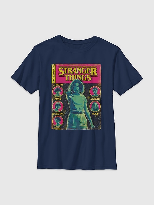 Image number 1 showing, Stranger Things Comic Cover Graphic T-Shirt for Kids