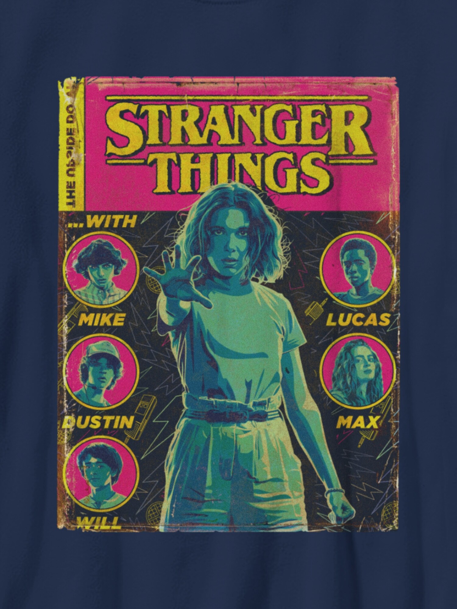 Детская футболка Old Navy Stranger Things Comic Cover Graphic, цвет: Тёмно-синий — фото 2