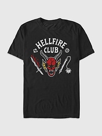 Image number 1 showing, Stranger Things Hellfire Cut Graphic T-Shirt