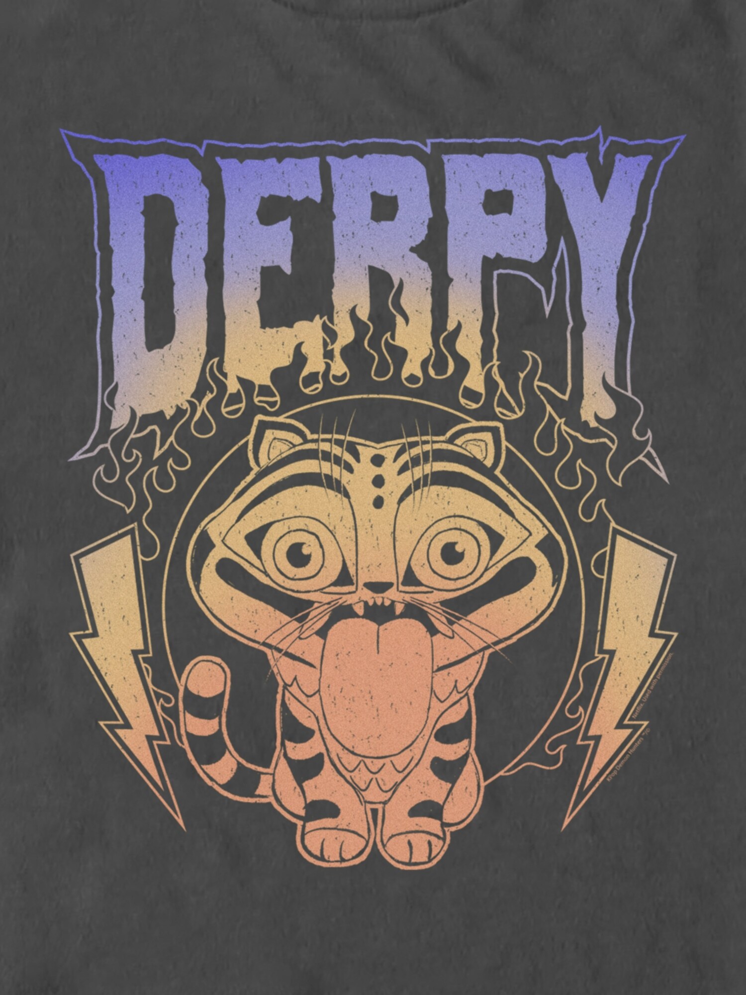 Мужская футболка Old Navy K-Pop Demon Hunters Derp Metal Graphic, цвет: Угольный — фото 2