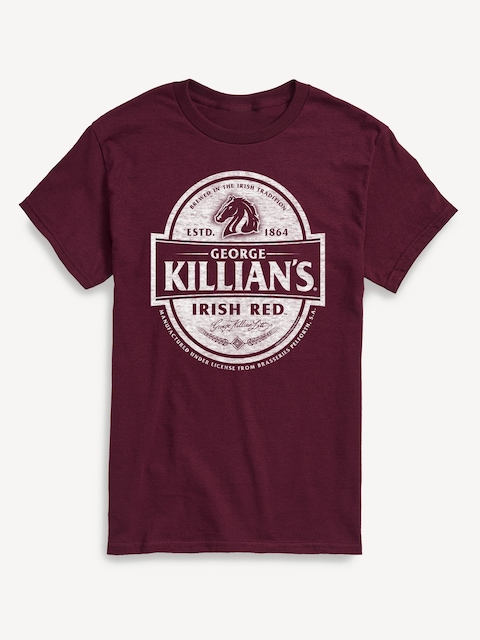 Killians Label Short Sleeve Graphic T-Shirt - Maroon