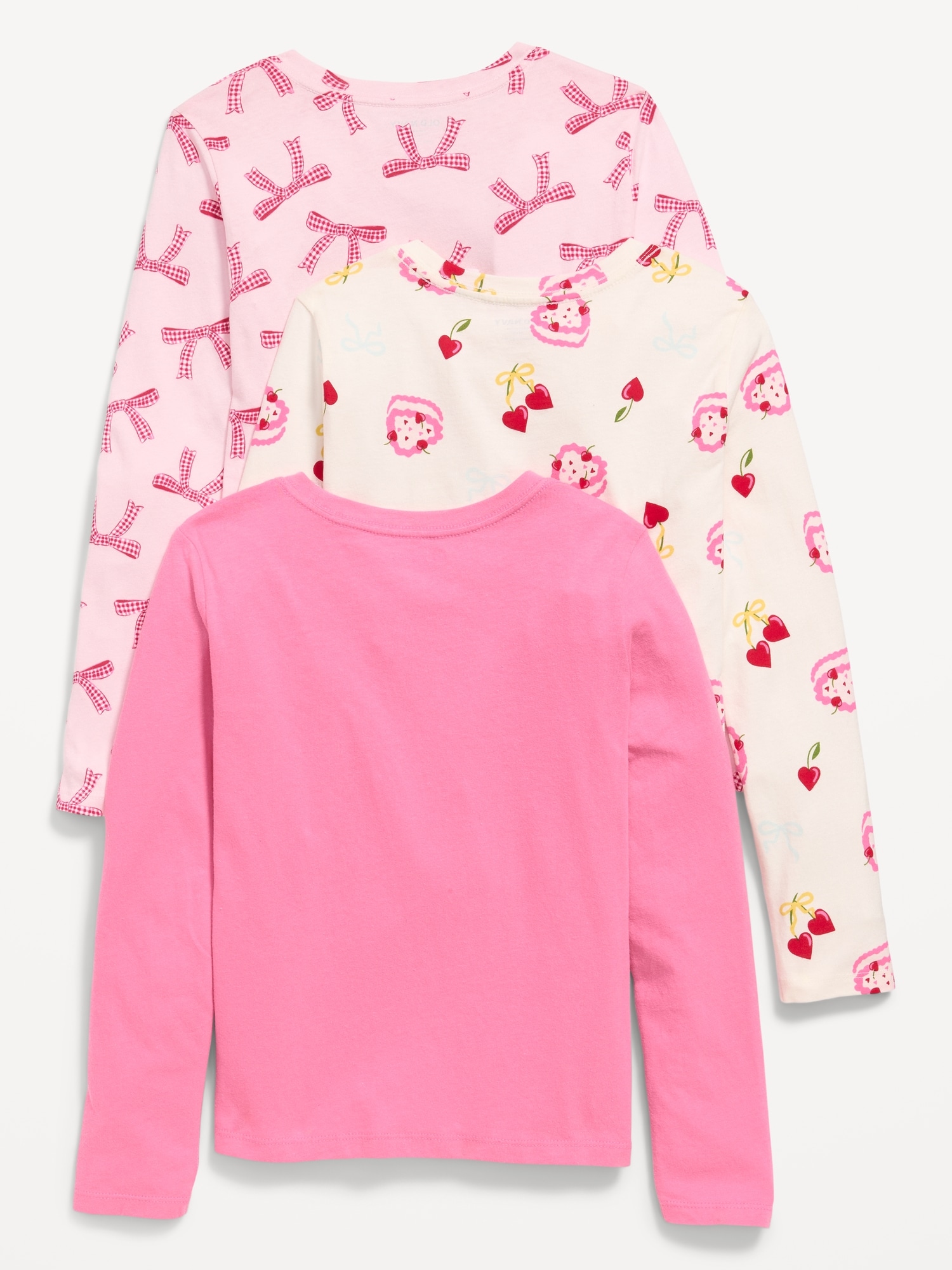 Softest Long-Sleeve T-Shirt 3-Pack for Girls