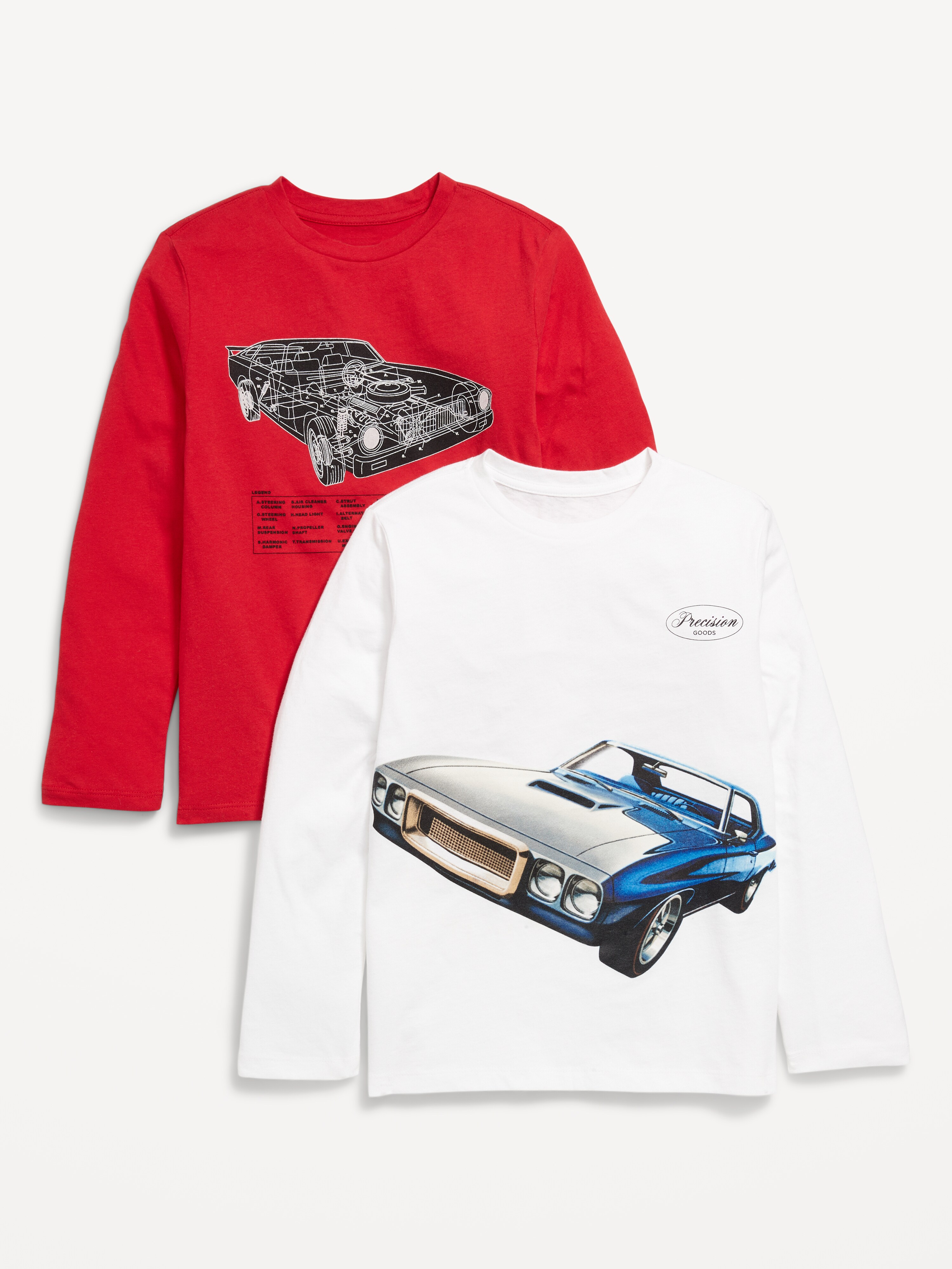 CUNYI Boys' Long Sleeve Color Block T-Shirt - Navy & Gray, Soft Cotton, Sizes 105-160 - View #8