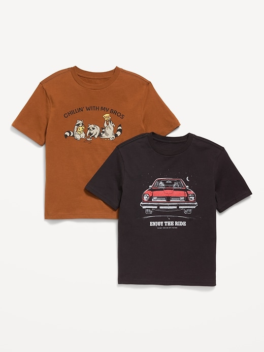 Image number 1 showing, Short-Sleeve Graphic T-Shirt 2-Pack for Boys