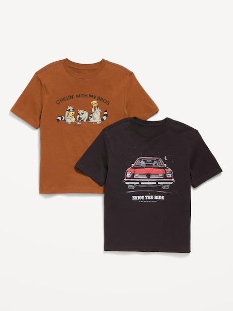 Short-Sleeve Graphic T-Shirt 2-Pack for Boys - Animals