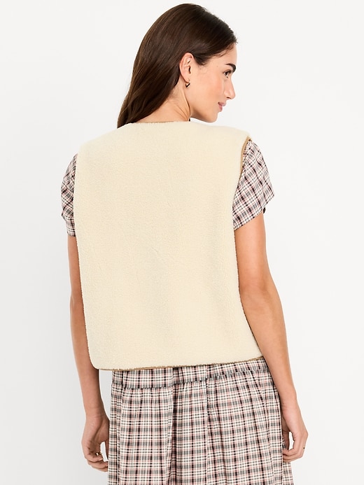 Tie-Front Sherpa Vest