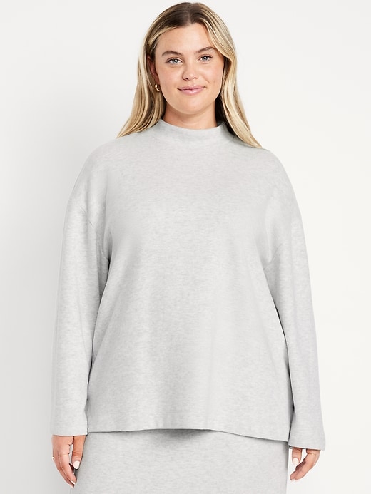 Image number 5 showing, Cozy Mock-Neck Tunic Sweater