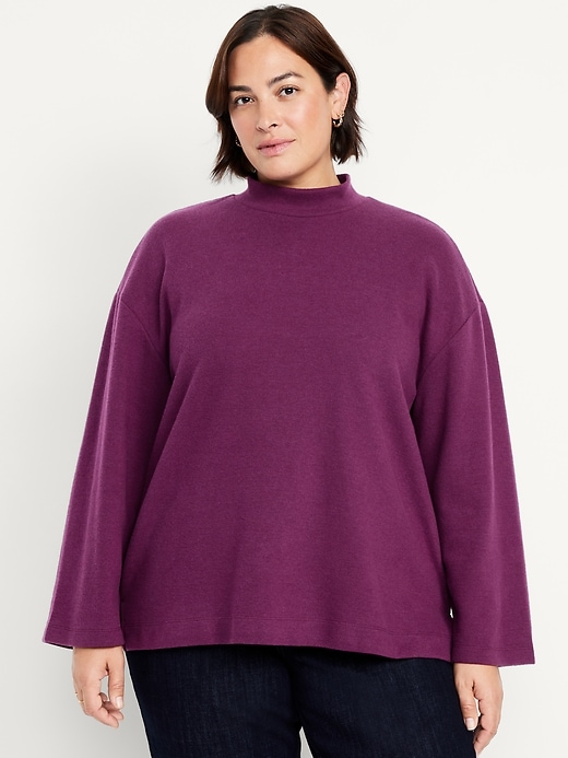 Image number 7 showing, Cozy Mock-Neck Tunic Sweater