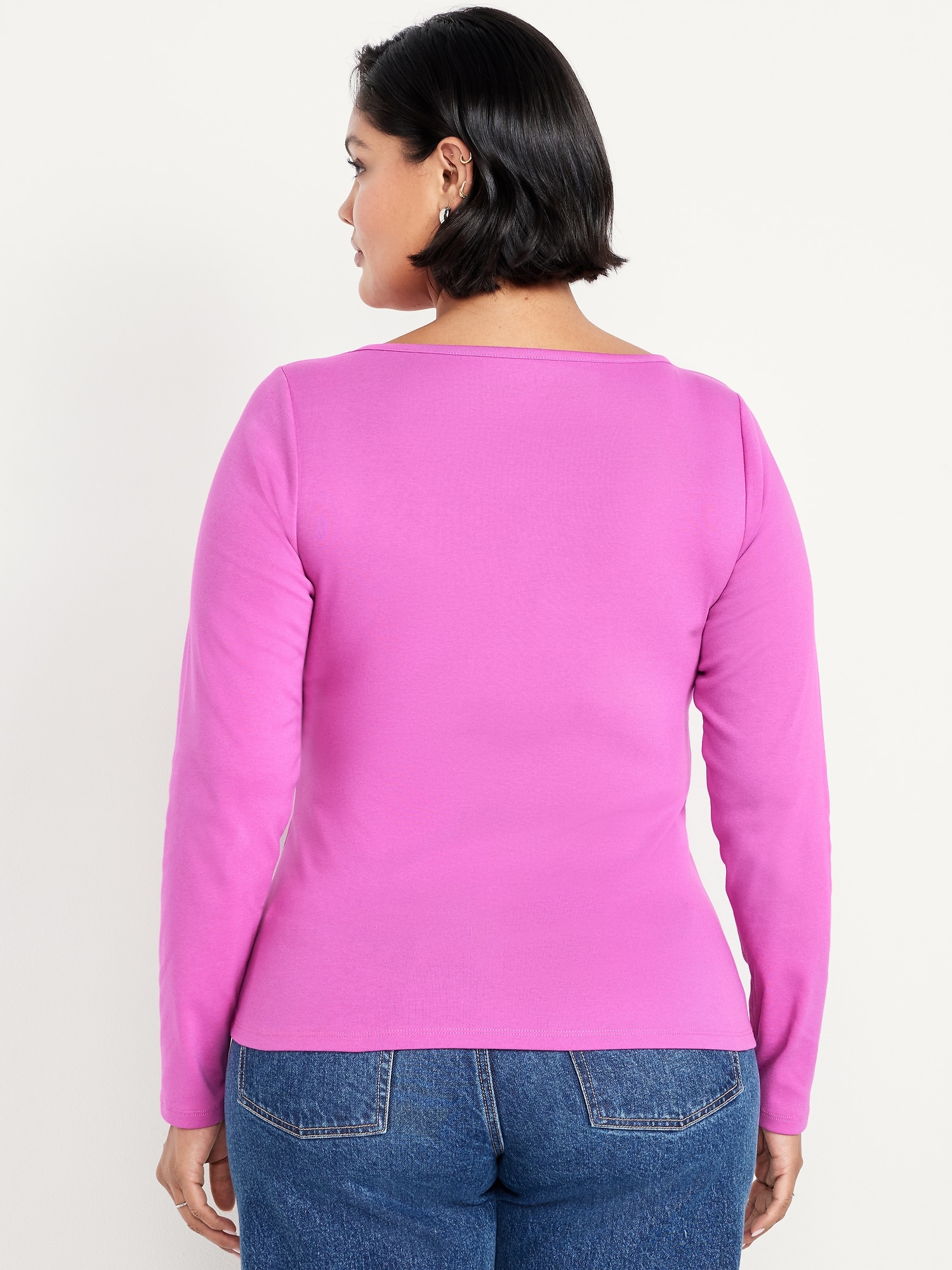 Snug Long-Sleeve Boatneck T-Shirt