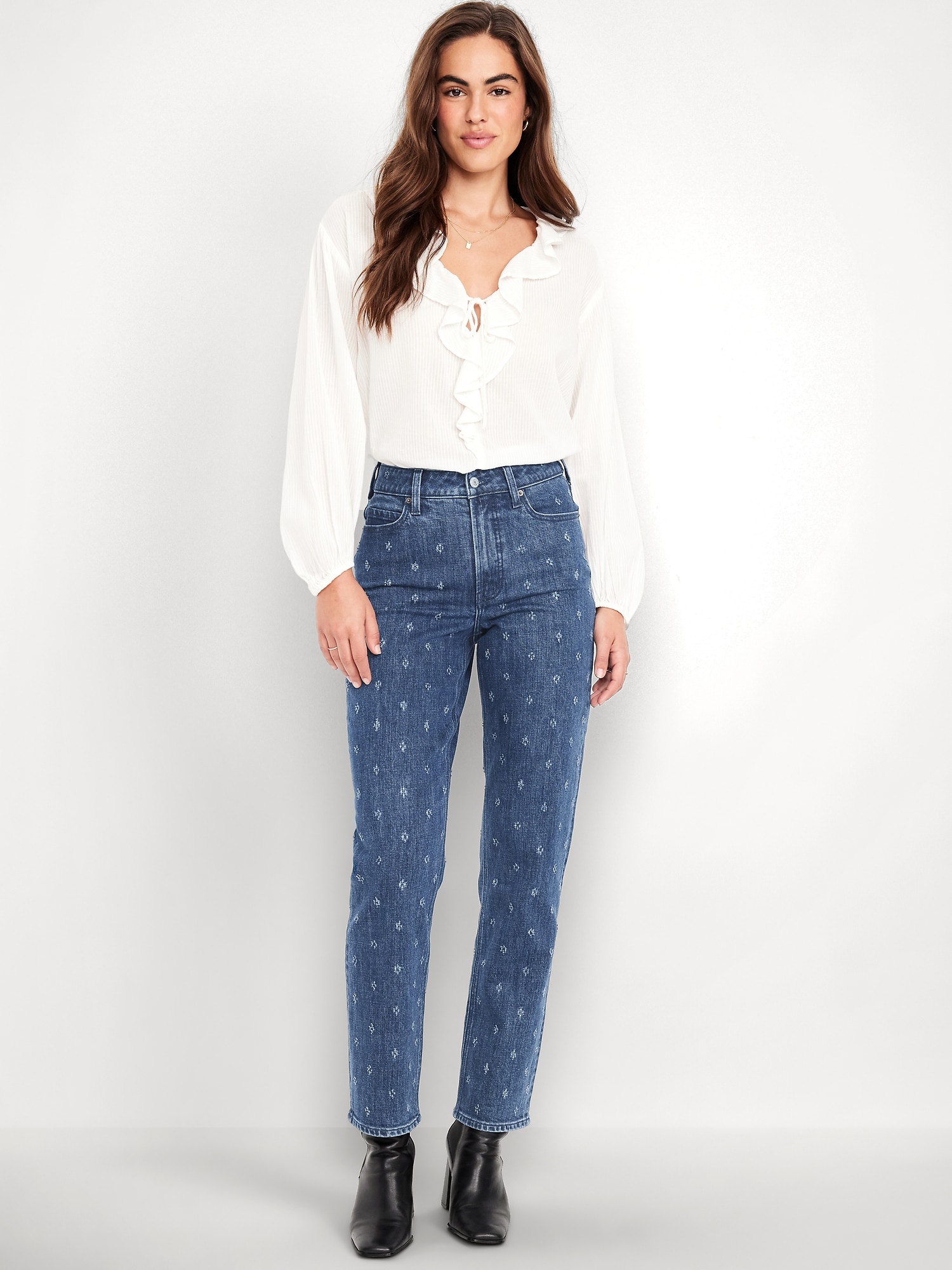 Extra High-Waisted Straight Jeans