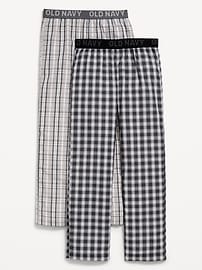 Image number 1 showing, Printed Poplin Straight-Leg Pajama Pants 2-Pack for Boys