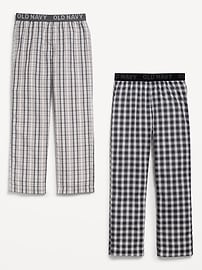 Image number 3 showing, Printed Poplin Straight-Leg Pajama Pants 2-Pack for Boys