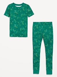 Image number 3 showing, Gender-Neutral Snug-Fit Graphic Pajama Set for Kids
