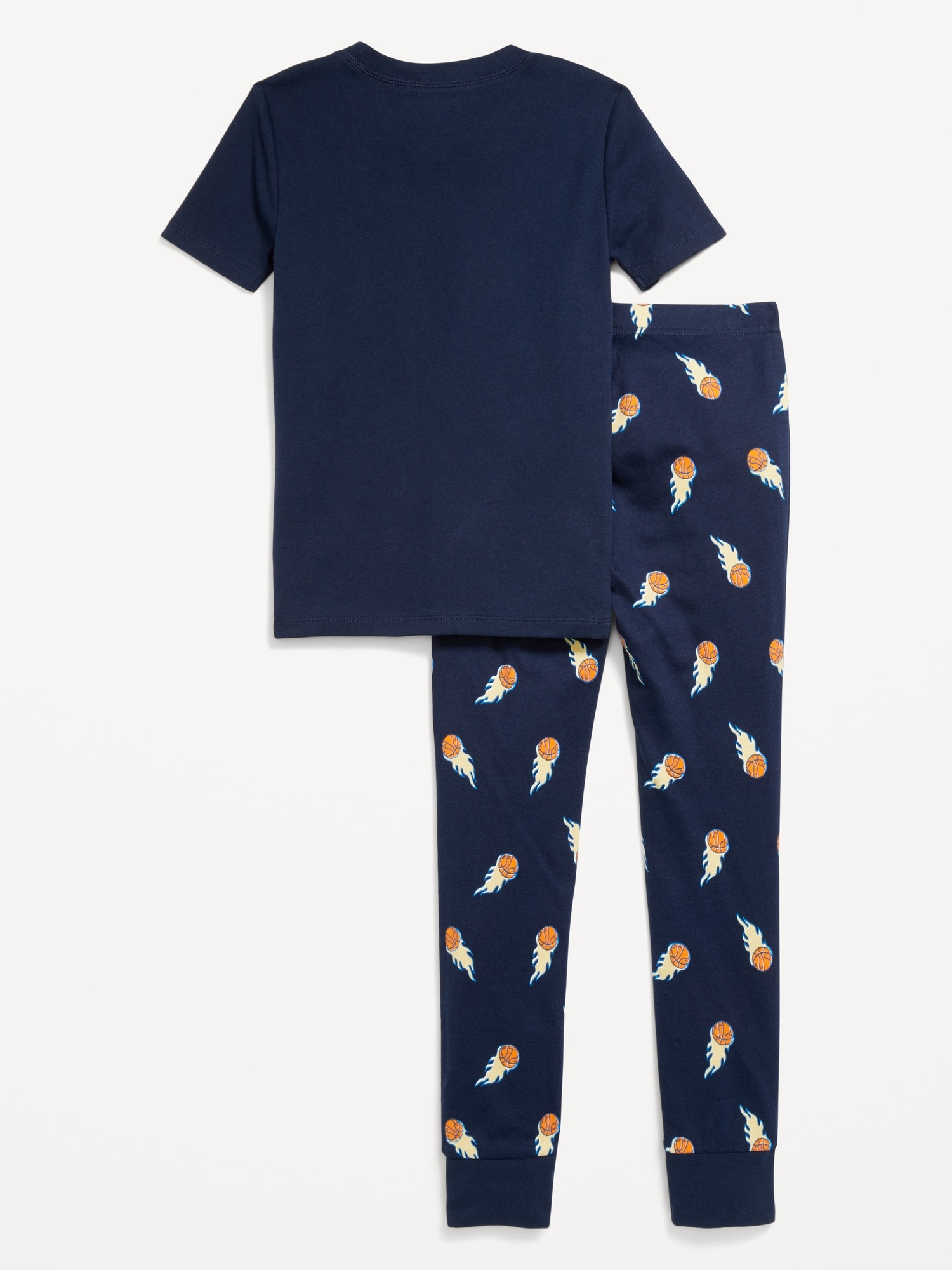 Gender-Neutral Snug-Fit Graphic Pajama Set for Kids