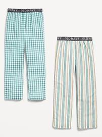Image number 3 showing, Printed Poplin Straight-Leg Pajama Pants 2-Pack for Boys