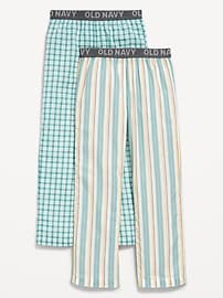Image number 1 showing, Printed Poplin Straight-Leg Pajama Pants 2-Pack for Boys