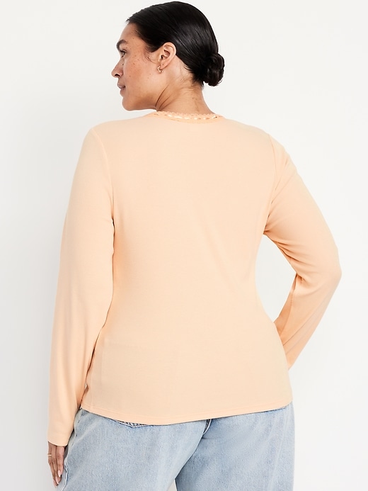 Image number 8 showing, Scoop-Neck Long-Sleeve Ribbed Top