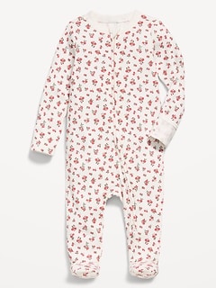 Ribbed 2-Way-Zip Sleep & Play Footed One-Piece for Baby